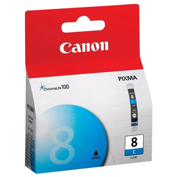 New, Pre-Owned - Canon CLI-8 Color Standard Yield Cyan Ink Tank