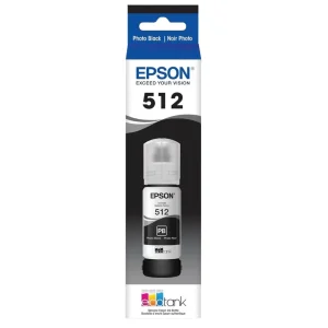 New, Pre-Owned - Epson 512 EcoTank Photo Black Ink Bottle, T512120-S