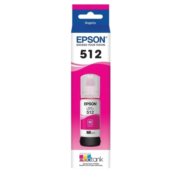 New, Pre-Owned - Epson 512 EcoTank Magenta Ink Bottle,T512320