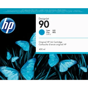 New, Pre-Owned - HP 90 400-ml (C5061A) Cyan Ink Cartridge