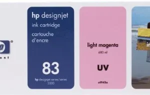 New, Pre-Owned - HP 83 UV 680-ml (C4945A) Light Magenta Ink Cartridge