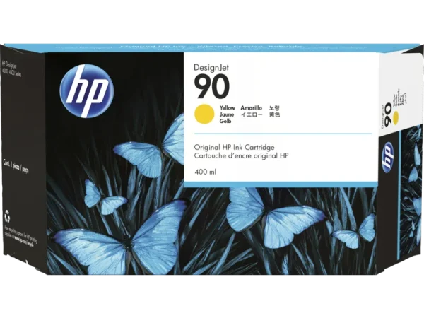 New, Pre-Owned - HP 90 400-ml (C5065A) Yellow Ink Cartridge