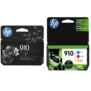 New, Pre-Owned - HP 910 Black, Cyan, Magenta, Yellow Ink Cartridges