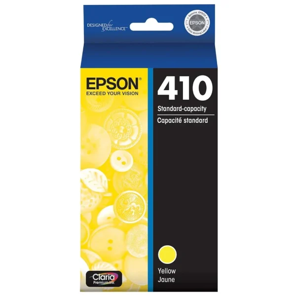 New, Pre-Owned - Epson 410 Claria Premium Standard Yellow Ink Cartridge, T410420-S