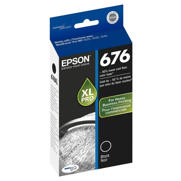New, Pre-Owned - Epson 676XL High Yield Black Ink Cartridge