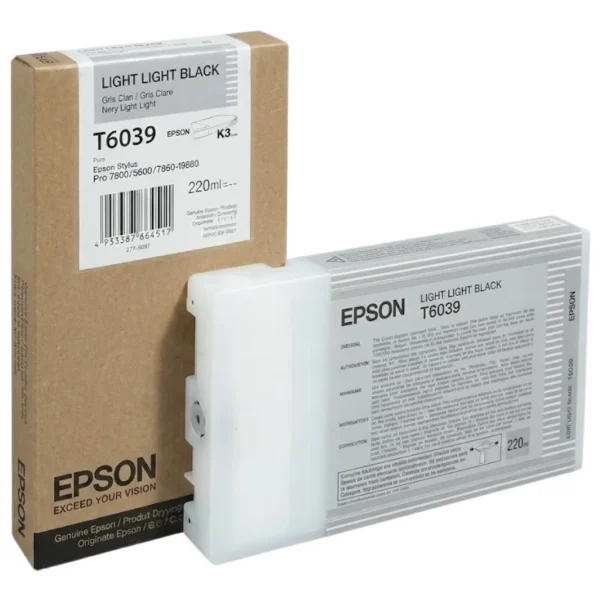 New, Pre-Owned - Epson T6039 Light Light Black Ink Cartridge