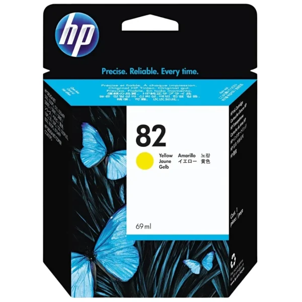 New, Pre-Owned - HP 82 69-ml (C4913A) Yellow Ink Cartridge