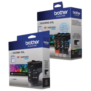 New, Pre-Owned - Brother -LC3033BKS XXL Super High-Yield Tank Ink Cartridge-4 Pack
