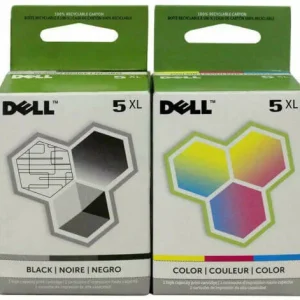 New, Pre-Owned - Dell 5XL Black & Color M4640 & M4646 Ink Cartridge-Combo Pack