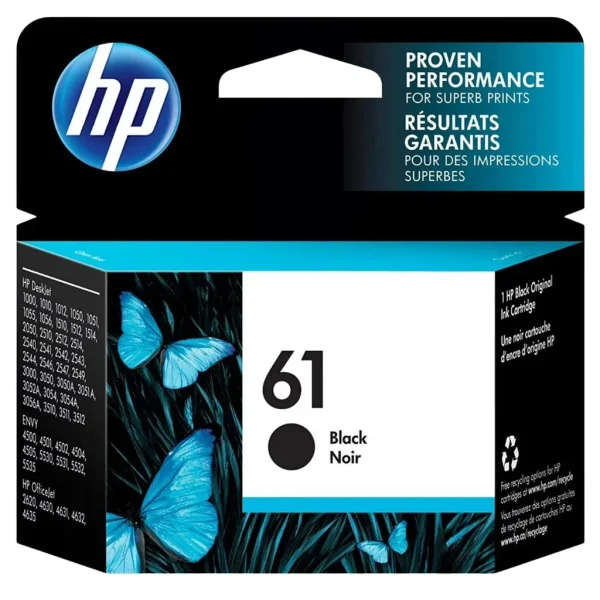New, Pre-Owned - HP 61 (CH561WN) Black Ink Cartridge