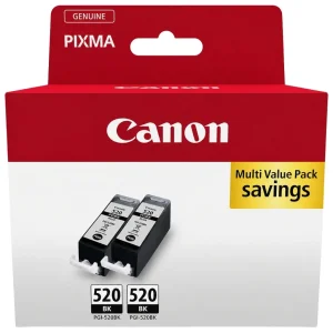 New, Pre-Owned - Canon PGI-520 Black Ink Cartridges- 2 Pack