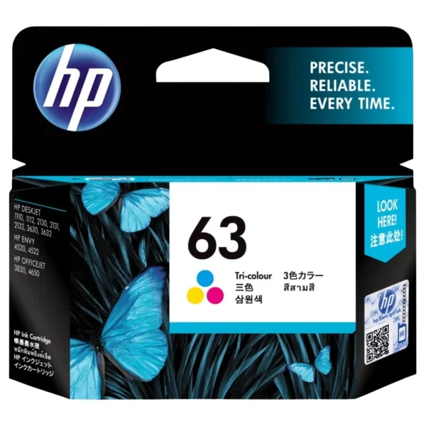 New, Pre-Owned - HP 63 (F6U61AN) Tri-Color Ink Cartridge