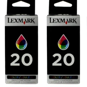 New, Pre-Owned - Lexmark 20 (15M0120) Color 2 Pack Ink Cartridges