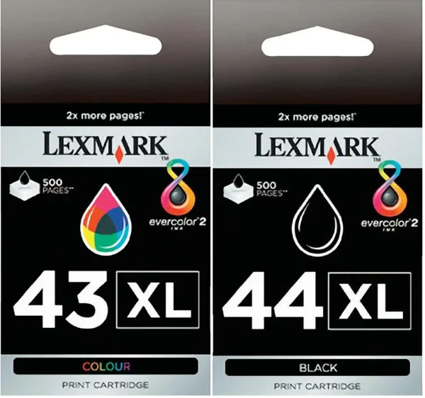 New, Pre-Owned - Lexmark #43XL & #44XL Black/Color Combo Pack Ink Cartridge