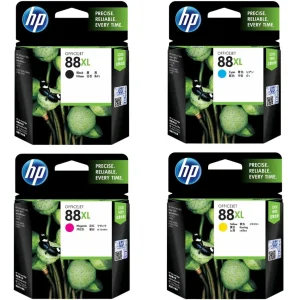 New, Pre-Owned - HP 88XL Black Cyan Magenta Yellow 4PK Ink Cartridges