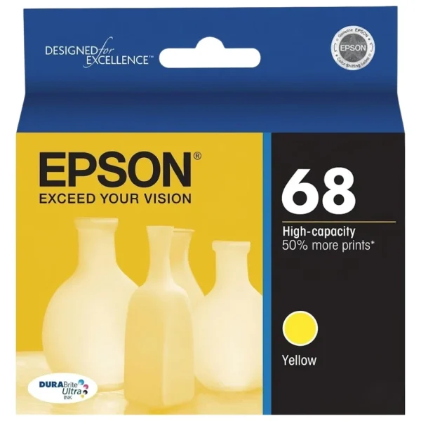 New, Pre-Owned - Epson 68 Yellow Ink Cartridge