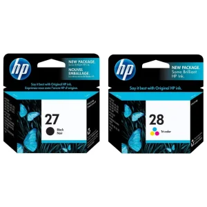 New, Pre-Owned - HP 27 Black & New, Pre-Owned - HP 28 Color Ink Cartridges
