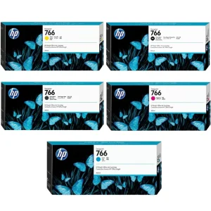 New, Pre-Owned - HP 766 Black/Color Ink Cartridge-6 Pack