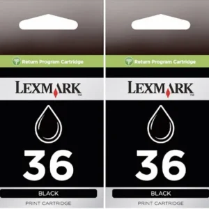 New, Pre-Owned - Lexmark 36 2PK Ink Cartridges Box X Series X4650 X3650