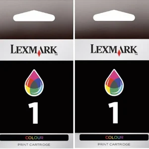 New, Pre-Owned - Lexmark #1 Color (18C0948) Ink Cartridge, 2-Pack