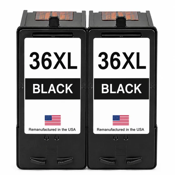 U.S. Remanufactured for Lexmark #36XL 18C2170 Black Ink Cartridge High Yield Twin Pack