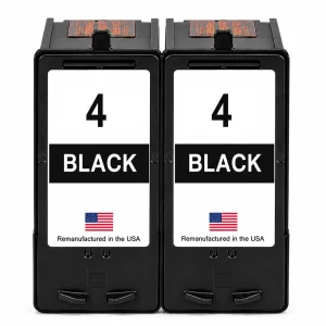 U.S. Remanufactured for Lexmark #4 18C1974 Black Ink Cartridge Twin Pack