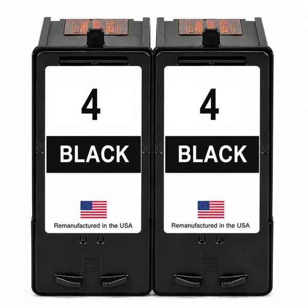 U.S. Remanufactured for Lexmark #4 18C1974 Black Ink Cartridge Twin Pack