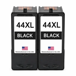 U.S. Remanufactured for Lexmark #44XL 18Y0144 Black Ink Cartridge High Yield Twin Pack