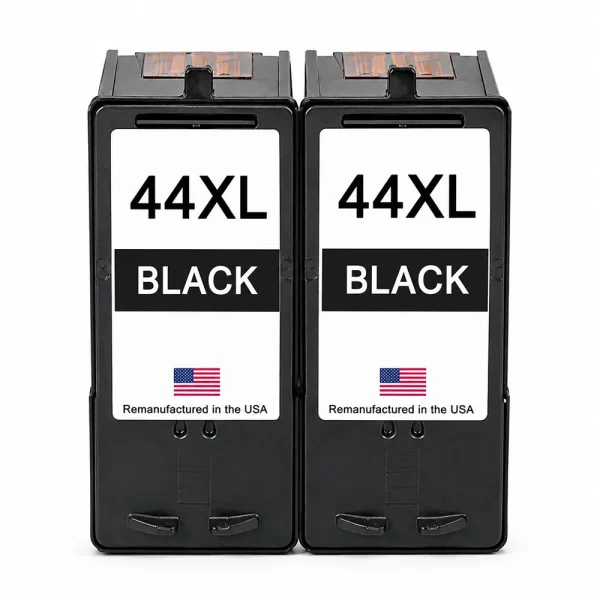 U.S. Remanufactured for Lexmark #44XL 18Y0144 Black Ink Cartridge High Yield Twin Pack
