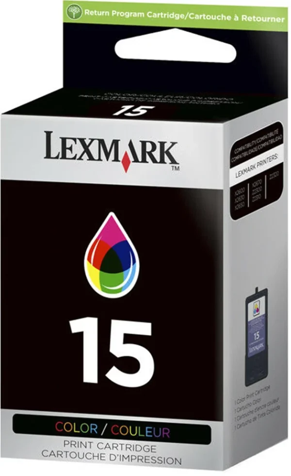 New, Pre-Owned - Lexmark No#15 (18C2110) Color Ink Cartridges