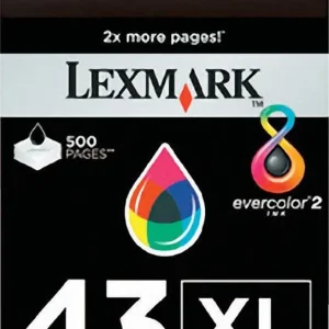 New, Pre-Owned - Lexmark 43XL (18Y0143) Color High Yield OEM New, Pre-Owned - Ink Cartridge