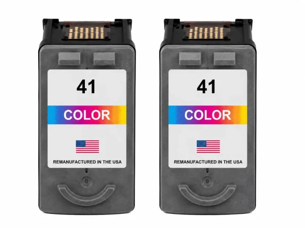 U.S. Remanufactured for Canon CL-41 Color Ink Cartridge Twin Pack