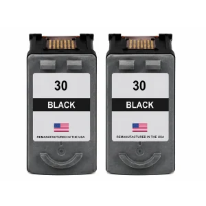 U.S. Remanufactured for Canon PG-30 Black Ink Cartridge Twin Pack