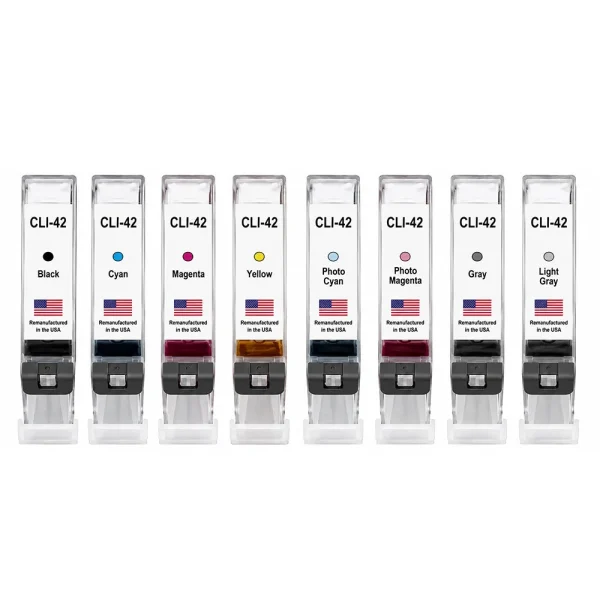 U.S. Remanufactured for Canon CLI-42 Ink Cartridges 8-Pack