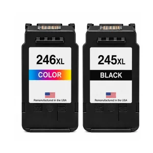 U.S. Remanufactured for Canon PG-245XL Black CL-246XL Color Combo Pack High Yield Ink Cartridges
