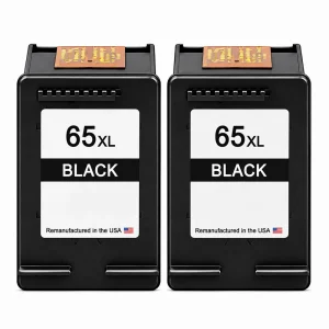 U.S. Remanufactured for HP 65XL (N9K04AN) Black Twin Pack Ink Cartridges