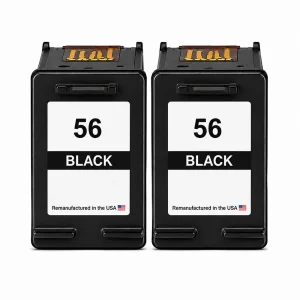 U.S. Remanufactured for HP 56 (C6656AN) Black Twin Pack Ink Cartridge