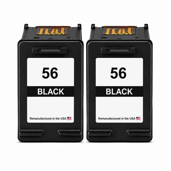 U.S. Remanufactured for HP 56 (C6656AN) Black Twin Pack Ink Cartridge