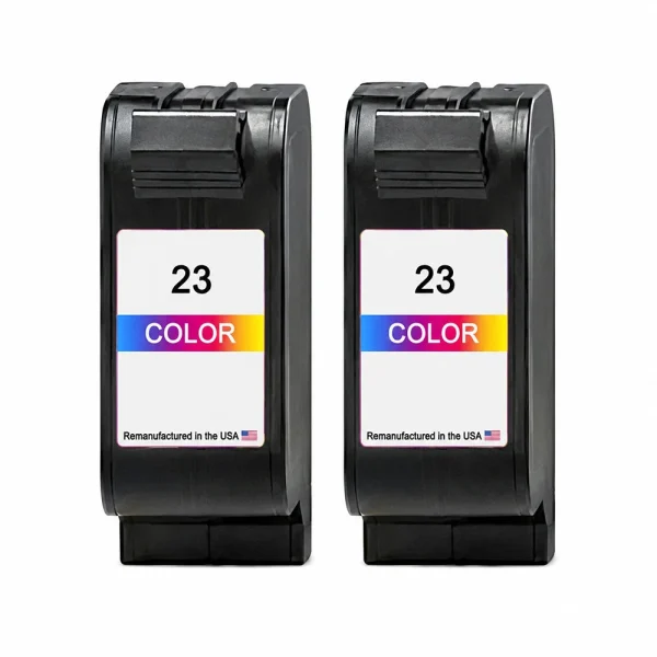 U.S. Remanufactured for HP 23 (C1823D) Color Twin Pack Ink Cartridges