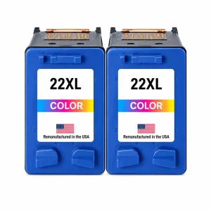 U.S. Remanufactured for HP 22XL (CH570AN) Color Twin Pack Ink Cartridges Twin Pack