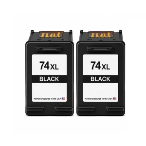 U.S. Remanufactured for HP 74XL (CB336WN) Black Twin Pack Ink Cartridges