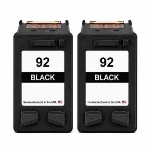 U.S. Remanufactured for HP 92 (C9362WN) Black Twin Pack Ink Cartridges
