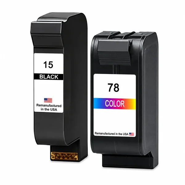 U.S. Remanufactured for HP 15 Black / 78 Color Combo Pack Ink Cartridge