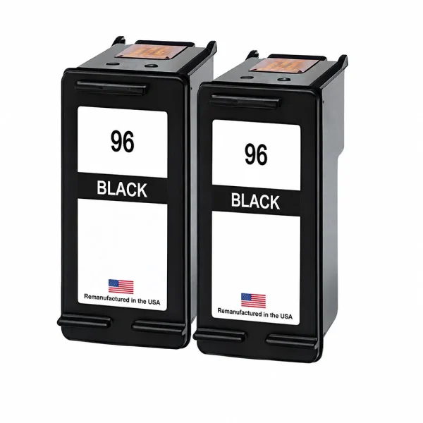 U.S. Remanufactured for HP 96 (C8767WN) Black Twin Pack Ink Cartridges