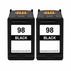U.S. Remanufactured for HP 98 (C9364WN) Black Twin Pack Ink Cartridges