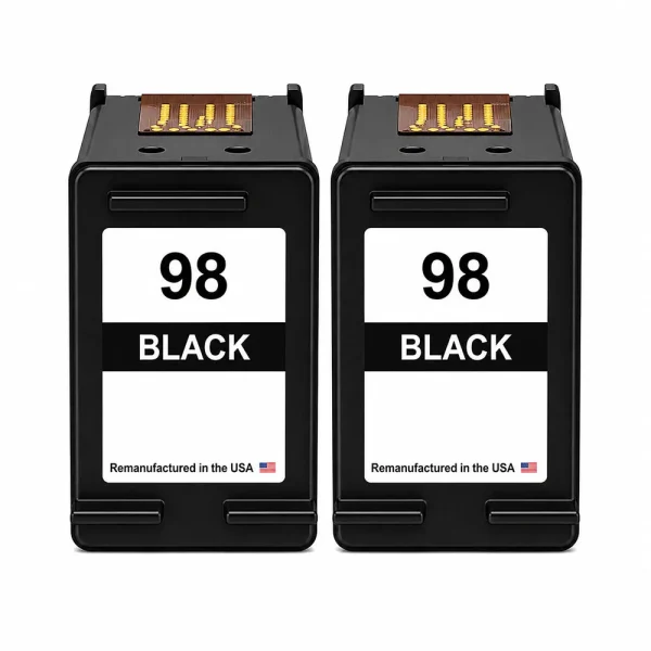 U.S. Remanufactured for HP 98 (C9364WN) Black Twin Pack Ink Cartridges