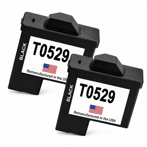 U.S. Remanufactured for Dell Series 1 T0529 Black Ink Cartridges Twin Pack