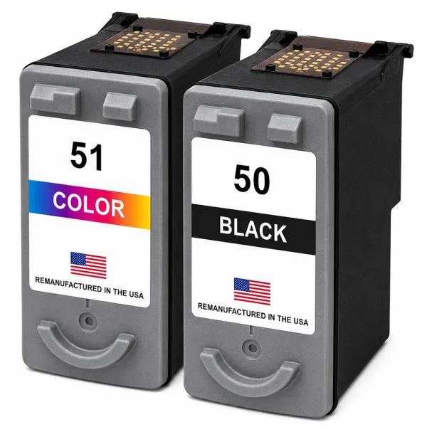 U.S. Remanufactured for Canon PG-50 Black / CL-51 Color Ink Cartridge Combo Pack