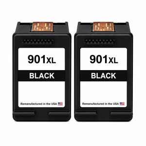 U.S. Remanufactured for HP 901XL (CC654AN) Black Twin Pack Ink Cartridges