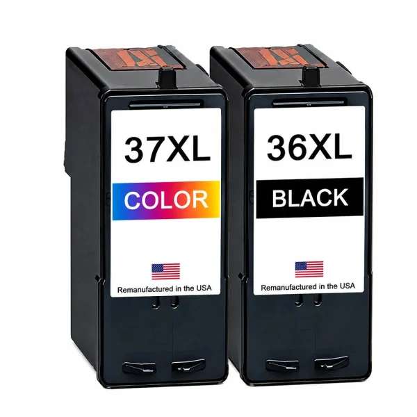 U.S. Remanufactured for Lexmark #36XL Black / #37XL Color Ink Cartridges Combo Pack